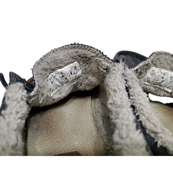 Hey Dude Wally Black Shell Shearling Lined Canvas Slip On Shoes Gray Mens Size 8 - Picture 8 of 10